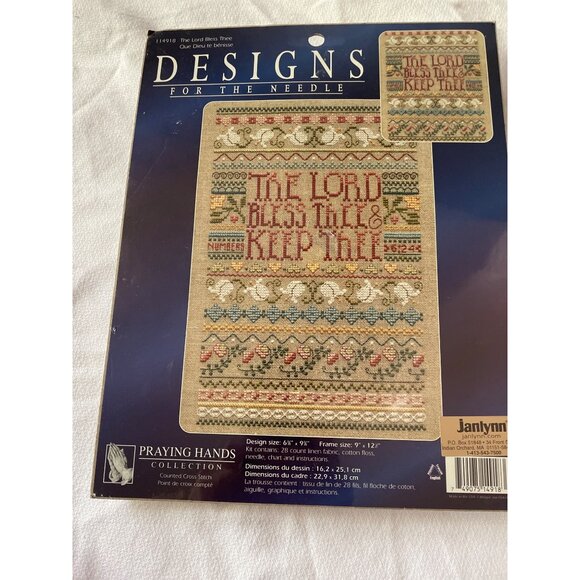 Janlynn Designs For The Needle "The Lord Bless Thee & Keep Thee" Cross Stitch Ki - Picture 1 of 11
